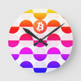 Bitcoin Designer Rund Klocka