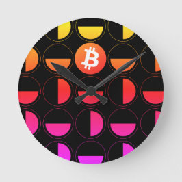 Bitcoin Designer Rund Klocka