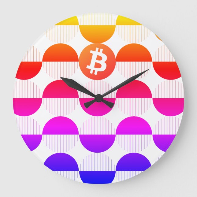 Bitcoin Designer Stor Klocka (Framsida)