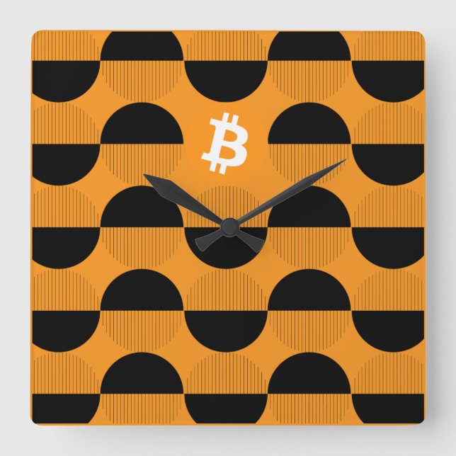 Bitcoin Designer Watch Fyrkantig Klocka (Framsida)
