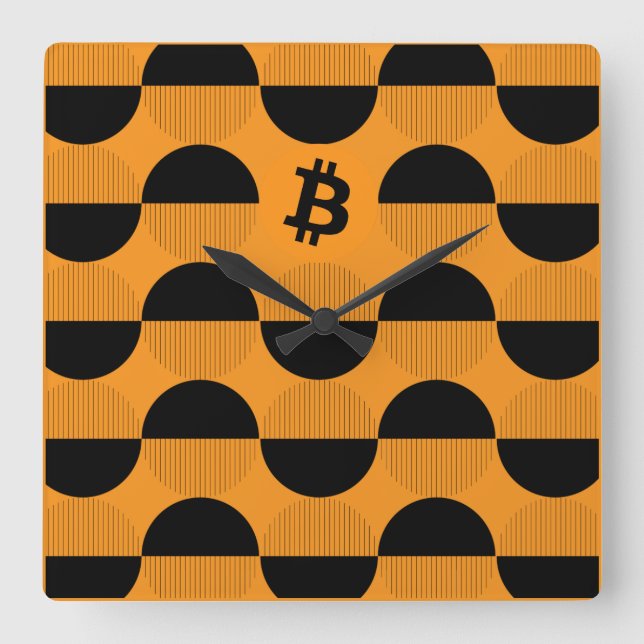 Bitcoin Designer Watch Fyrkantig Klocka (Framsida)