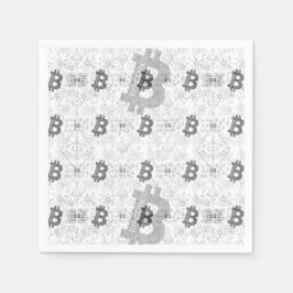 Bitcoin Digital Cryptocurrency White Black Pappersservett