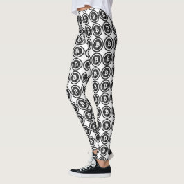 Bitcoin Distress Black Coin Logotyp Leggings
