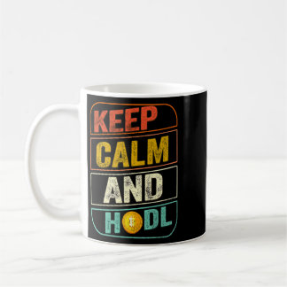 Bitcoin Dogecoin HODL IT Behålla Lugn och HODL Cry Kaffemugg