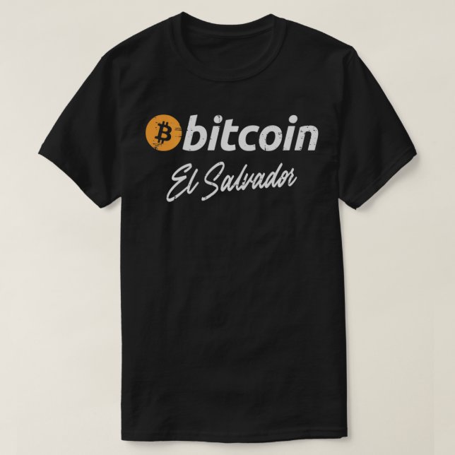 Bitcoin El Salvador BTC Crypto Cryptocurrency Mana T Shirt (Design framsida)