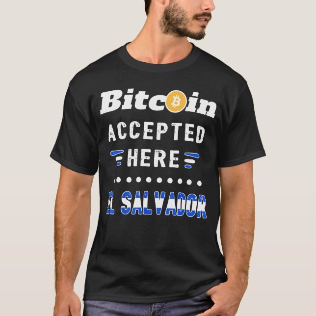 Bitcoin El Salvador Kryptovaluta Krypto Btc Lega T Shirt (Framsida)