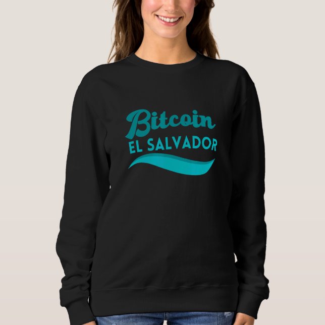 Bitcoin El Salvador Retro Cryptocurrency T Shirt (Framsida)