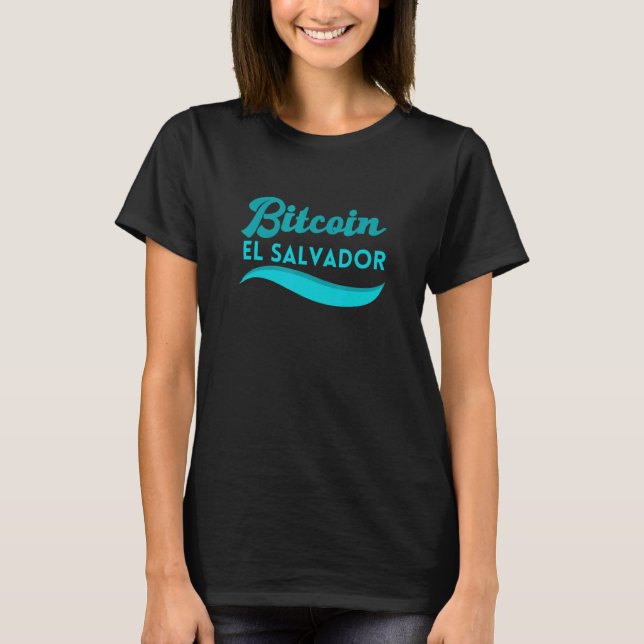 Bitcoin El Salvador Retro Cryptocurrency T Shirt (Framsida)