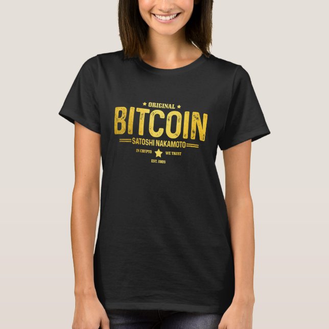 Bitcoin Est 2009 Hodl Crypto Currency Btc Trader I T Shirt (Framsida)