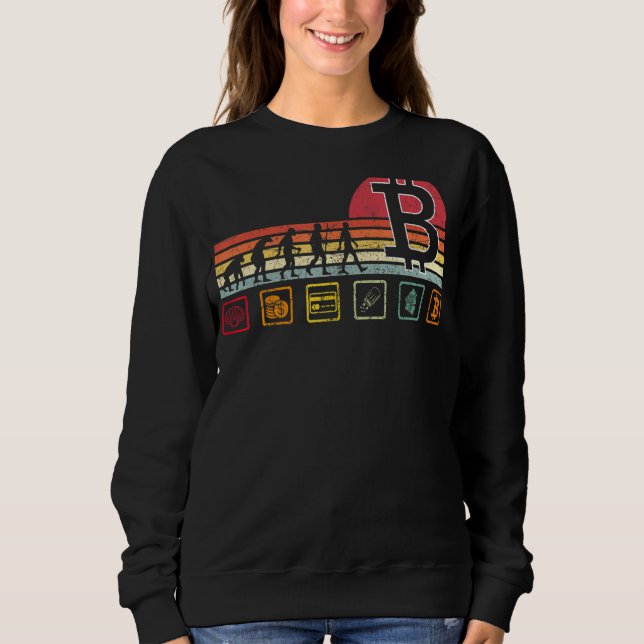 Bitcoin Evolution Btc Kryptovaluta Blockchain Vi T Shirt (Framsida)