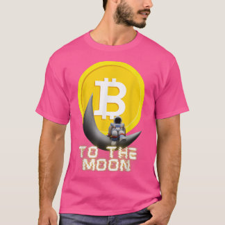 Bitcoin Exchange Astronaut till Måne Cryptocurre T Shirt