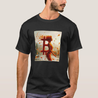 Bitcoin Feminine Woman Söt subtle Flower T Shirt