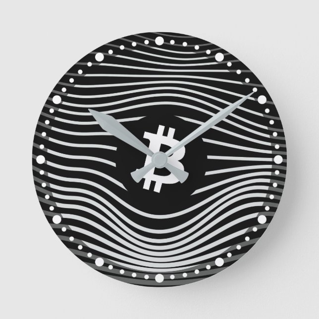 Bitcoin Force (Black) Rund Klocka (Framsida)