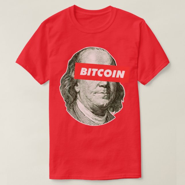Bitcoin Franklyn Dollar Bill 2 T Shirt (Design framsida)