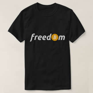 Bitcoin Freedom Crypto Investor Minimalist Design T Shirt