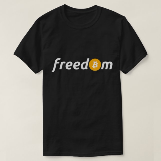 Bitcoin Freedom Crypto Investor Minimalist Design T Shirt (Design framsida)
