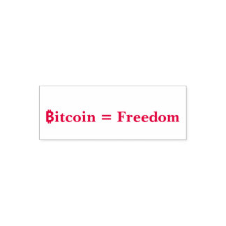 Bitcoin = Freedom Self Inking Rubber Frimärke Självfärgande Stämpel