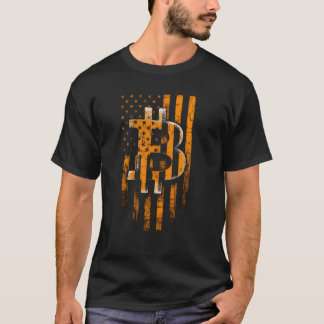 Bitcoin Frihetsflagga Crypto Streetwear Design T Shirt