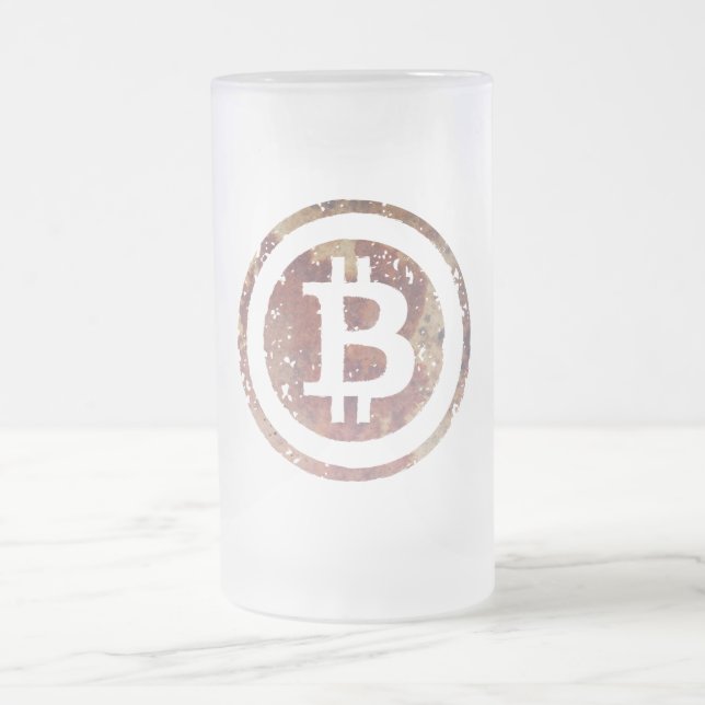 Bitcoin Frostat Ölglas (Center)