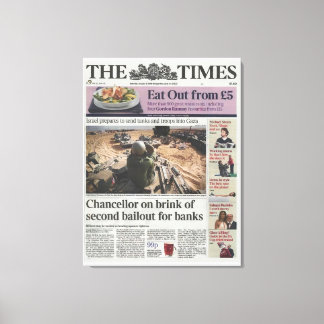 Bitcoin Genesis Block 2009 - Första meddelandet på Canvastryck