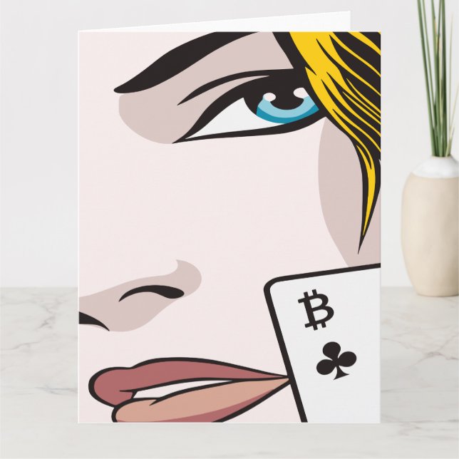 Bitcoin Girl Kort (Framsida)
