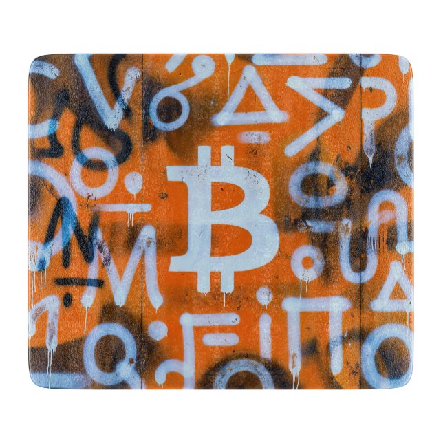 "Bitcoin Graffiti" (stil #1) Gatukonst (Framsidan)