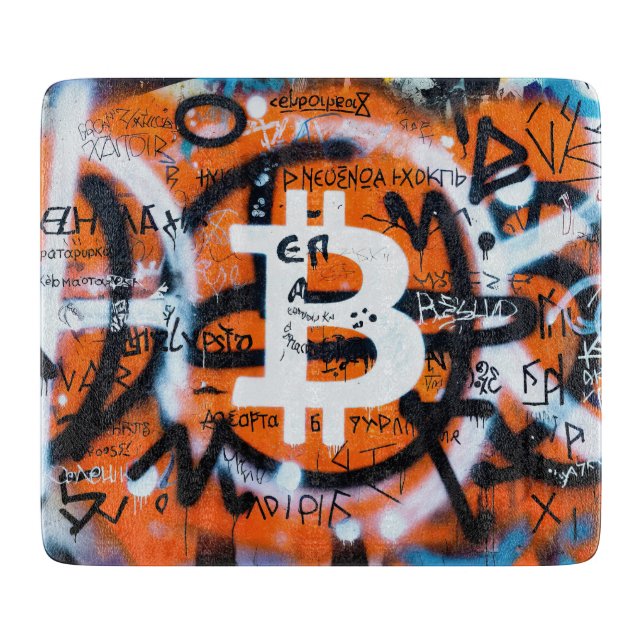 "Bitcoin Graffiti" (stil #4) Gatukonst (Framsidan)