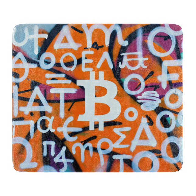 "Bitcoin Graffiti" (stil #8) Gatukonst (Framsidan)