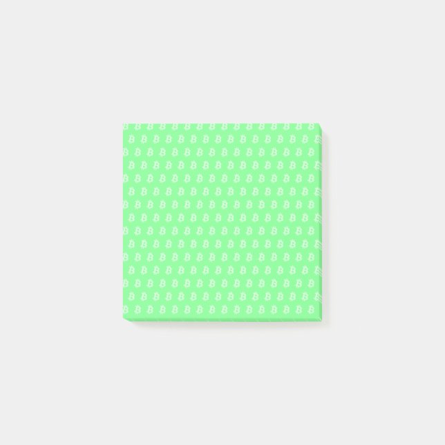 Bitcoin Green Post-it Block (Framsida)