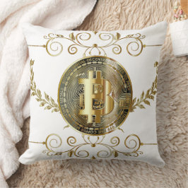 Bitcoin Guld Coin Digital Money White Kudde