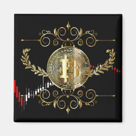 Bitcoin Guld Coin Money Design Magnet