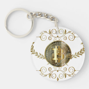 Bitcoin Guld & White Coin Cryptocurrency Money