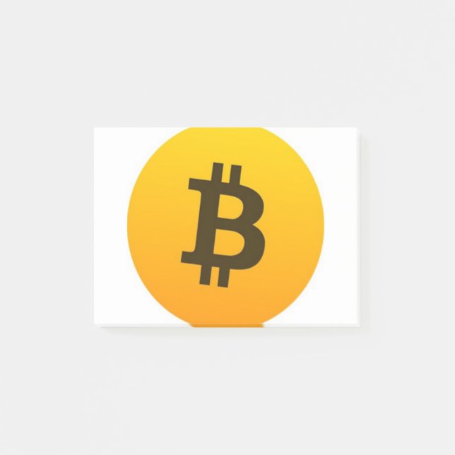 Bitcoin guldgruva post-it block (Framsida)