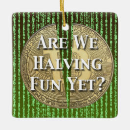 Bitcoin Halving-händelse Julgransprydnad Keramik