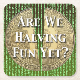 Bitcoin Halving-händelse Underlägg Papper Kvadrat