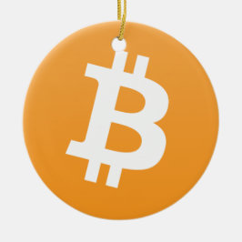 Bitcoin hängningprydnad julgransprydnad keramik
