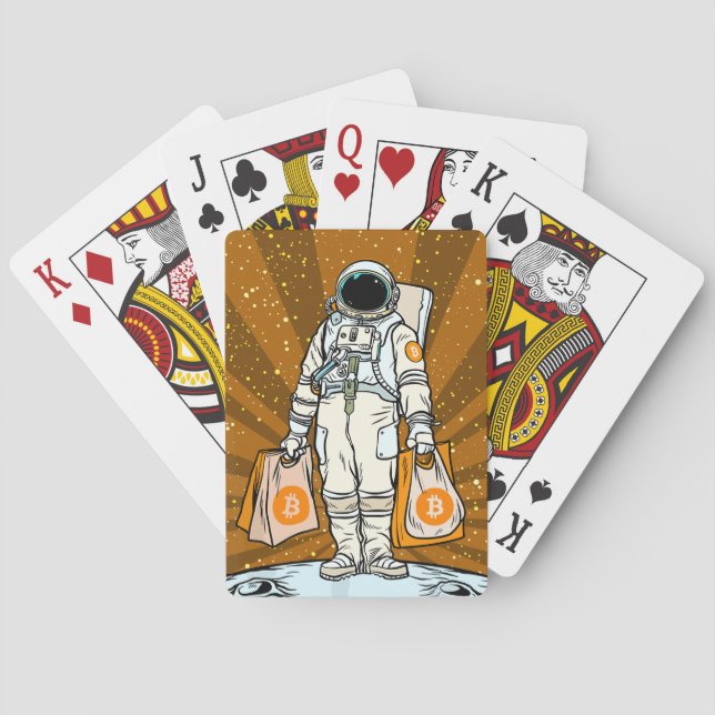 BITCOIN-HODL-Crypto Astronaut Casinokort (Baksidan)