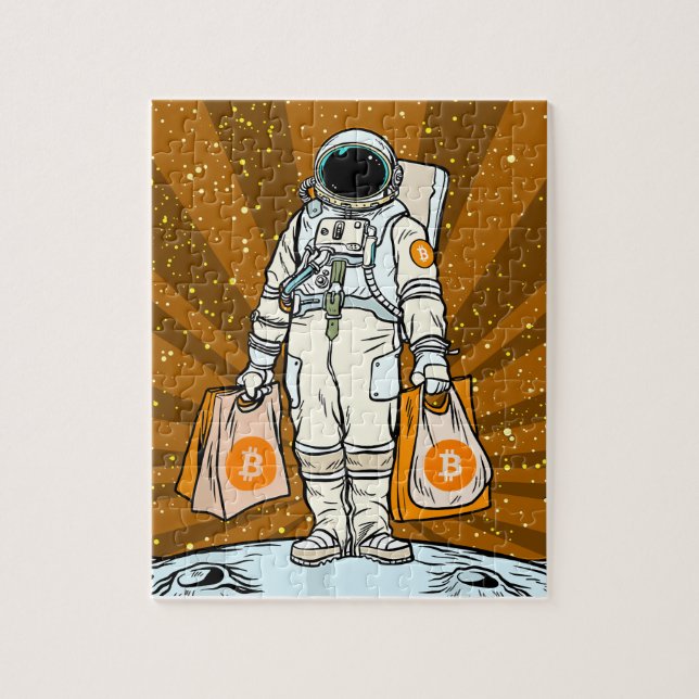 BITCOIN-HODL-Crypto Astronaut Pussel (Vertikal)