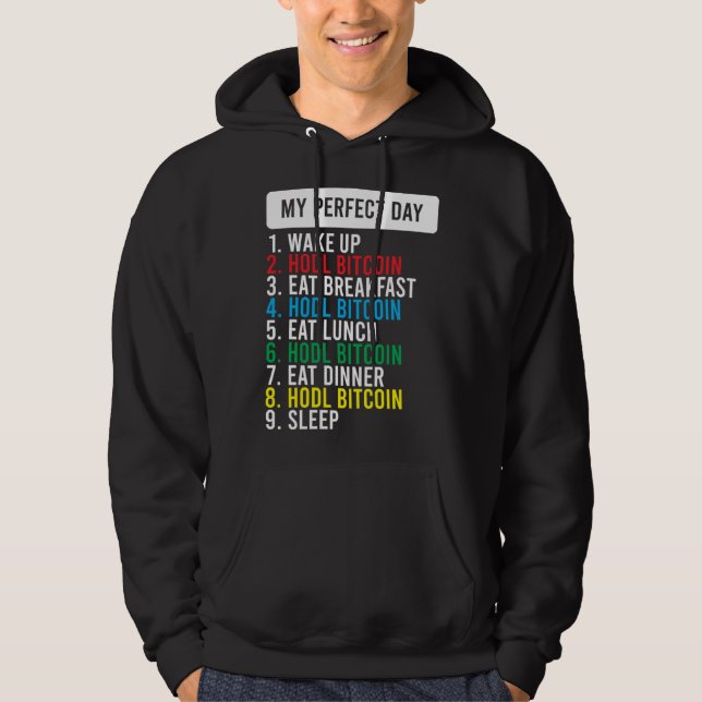 Bitcoin HODL Meme BTC  Idea for a Bitcoiner Hoodie (Framsida)