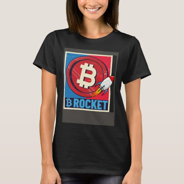 Bitcoin  Hodler Bitcoin Rocket Course Explosion T Shirt (Framsida)