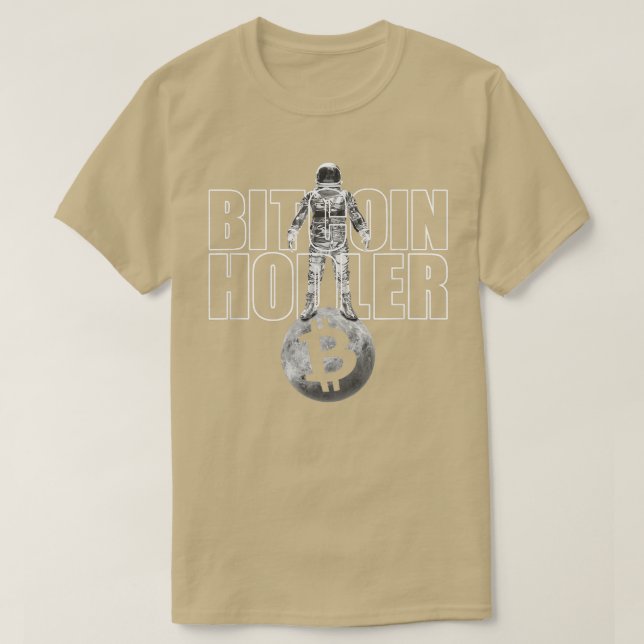 Bitcoin Hodler som kryptoastronaut i kryptounive T Shirt (Design framsida)