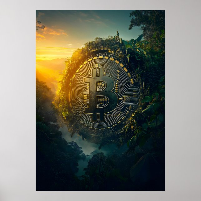 Bitcoin i Jungle Poster (Framsidan)