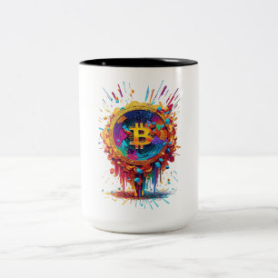 Bitcoin illustration Två-Tonad mugg