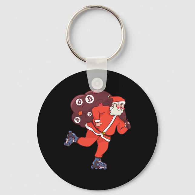 Bitcoin Jultomten Cryptocurrency Santa Crypto In Nyckelring (Framsida)