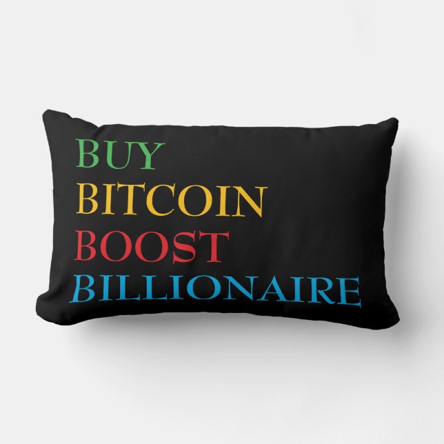 Bitcoin Krypto Lumbarkudde (Framsida)