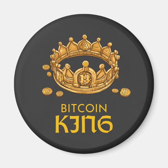 Bitcoin Kung Crypto Kung Fars dag Magnet (Framsidan)