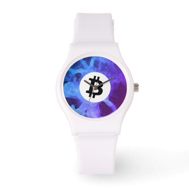 Bitcoin Lila Våg Armbandsur (Framsida)