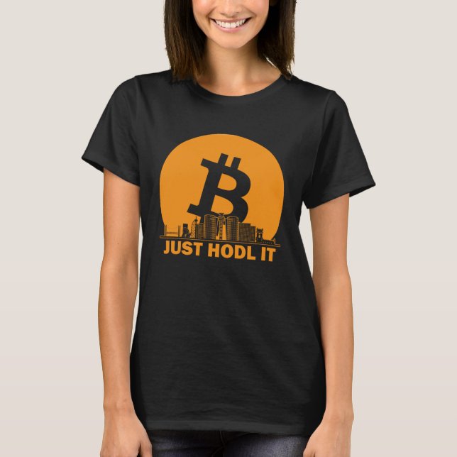 Bitcoin Lisbon Skyline  Lisbon Bitcoin Maximalist T Shirt (Framsida)