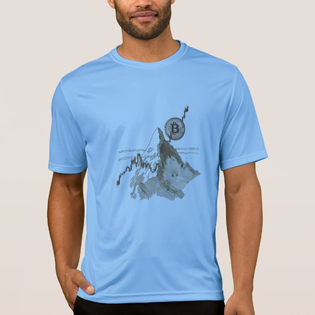 Bitcoin Ljusdiagram Tillväxt Diagram T Shirt (Framsida)
