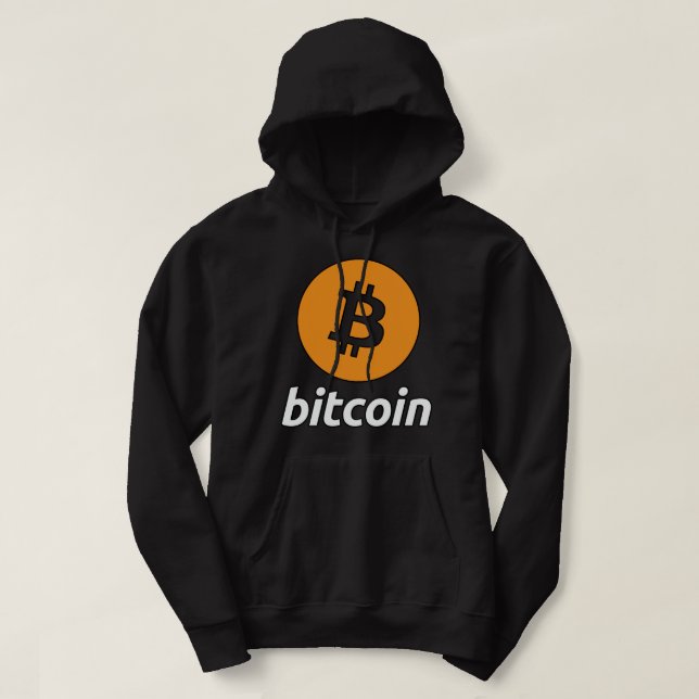 Bitcoin Logotyp Cryptocurrency BTC Hoodie (Design framsida)
